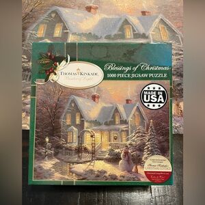 Thomas Kinkade Blessings of Christmas 1000 Piece Puzzle Used/Complete